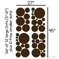 thumbnail image 2 of Assorted Vinyl Polka Dots Set of 32 Wall Saying Vinyl Lettering Decal Sticker (Brown), 2 of 2