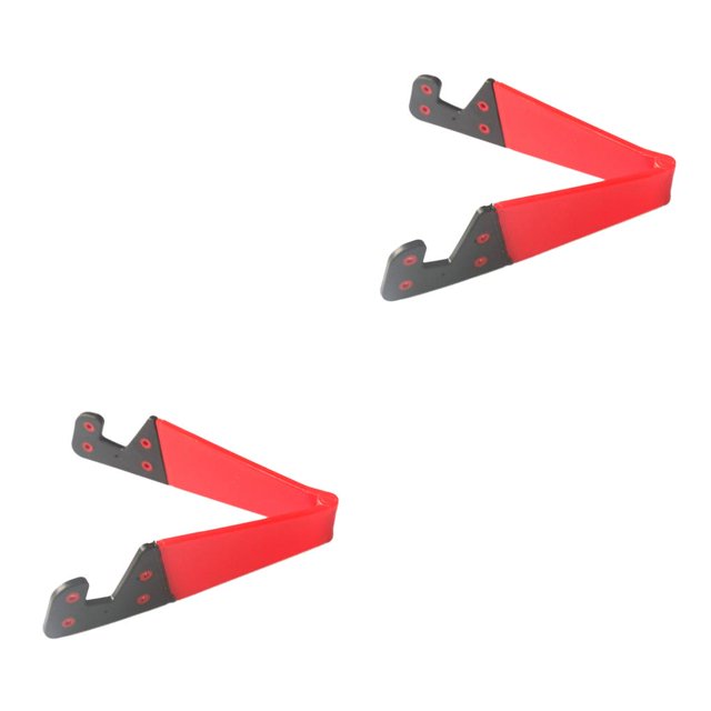 relayinert Support de Téléphone Mobile Réglable en Forme de V Accessoire Universel Rouge 2Set