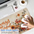 thumbnail image 4 of Happy Thanksgiving Fall Pumpkin Sunflower Large Gaming Mouse Pad Extended Mouse Pads with Stitched Edges, Non-Slip Base, Water Resist Keyboard Pad for Gamer, Office & Home, 31.5 X 11.8 in, 4 of 7
