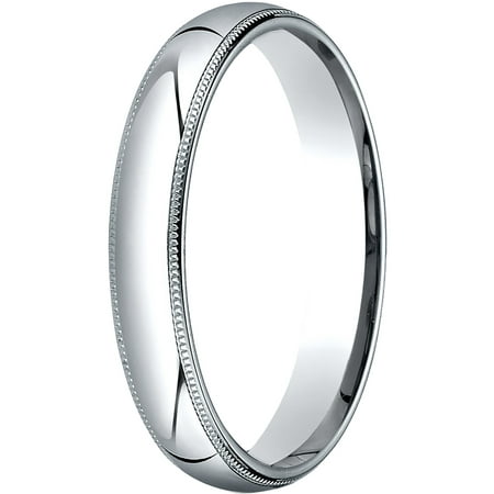 Womens Platinum, 4mm Slim Profile Comfort-Fit Wedding Band with