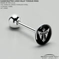 thumbnail image 4 of Body Candy 14G Women 316L Stainless Steel Winged Cross Mens Barbell Tongue Ring Body Piercing Jewelry 5/8?, 4 of 8