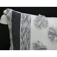 thumbnail image 2 of 14"x24" Melange Striped Throw Pillow with Large Poms and Tassels, 2 of 3