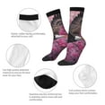 thumbnail image 3 of Cauagu Flower Bald Eagle Print Crew Socks for Women and Men,Adult Athletic Running Socks 1-Pair Sports Socks Work Gear Socks with Moisture Wicking, 3 of 6