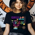 thumbnail image 3 of Cruise Vacation Word Art Shirt – Relax Swim Island Ocean Graphic Tee, CarolinaBlue, Size S, 3 of 6