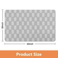 thumbnail image 2 of Elegant Checkered Bathroom Rug - Long Bath Mat, 20x32 inches, Non-Slip, Absorbs Water, Soft Microfiber, Machine Washable., 2 of 5