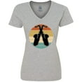 thumbnail image 3 of Inktastic Saxophone Music Vintage Band Women's V-Neck T-Shirt, 3 of 5