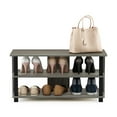 thumbnail image 6 of Furinno Turn-N-Tube 3-Tier Compact Open Storage Shoe Rack for Closet Entryway, French Oak/Black, 6 of 6