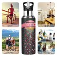 thumbnail image 7 of Yayeee 33oz Insulated Water Bottle Double Wall Stainless Steel with Flip Straw Lid, UFO with Hearts Pattern, 7 of 7