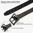 thumbnail image 3 of AWAYTR Kids Reversible Leather Belts- Brown and Black Leather Belt Two in One Formal Casual Belt, 3 of 11