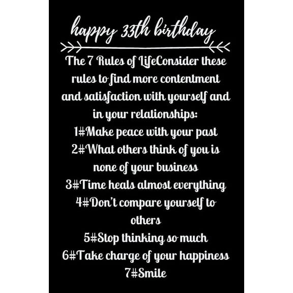 happy33th birthday The 7 Rules of Life (Paperback)
