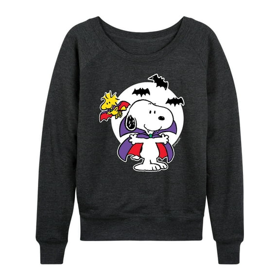 Peanuts - Snoopy Woodstock Vampire - Women's Lightweight French Terry Long Sleeve Shirt