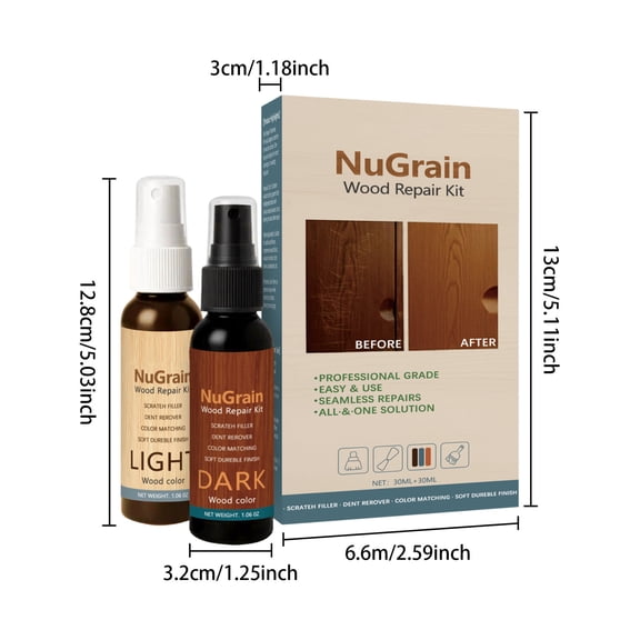 Wood Repair Kit for Furniture Repair Scratch Remover Set Fast Acting Wood Scratch Repairs, for Floors, Tables, Carpenters