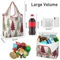 thumbnail image 3 of 5 Pack Foldable Shopping Bag,Multicolor Christmas Tree Pattern Reusable Grocery Bags with Pockets,Large Reusable Tote Bags with Handles Waterproof & Lightweight, 3 of 6