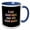 Blue/White, variant on 3drose, If Only Closed Minds Came with Closed Mouths Rainbow 2, 11oz Two-tone Blue Mug