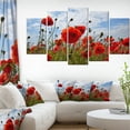 thumbnail image 1 of Photo de Fleurs de Coquelicot Rouge Vif - Œuvre d'Art Florale sur Toile, 1 of 3