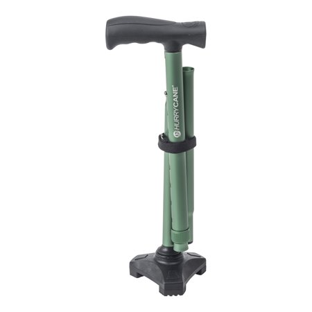HurryCane Freedom Edition Folding Cane with T Handle, Pastel Green