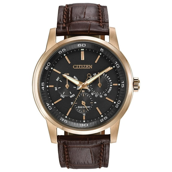 Citizen Men's BU2013-08E Gold Leather Eco-Drive Dress Watch