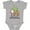 AC-Heather Grey, variant on Baby's 1st Christmas with Santa Reindeer and Tree Boys or Girls Baby Bodysuit