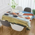 thumbnail image 4 of WOBOGO Orange Airplane Square Tablecloth 60×108in Polyester Fabric Tablecloth Washable Dust Resistant Wrinkle Resistant, 4 of 9
