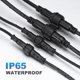thumbnail image 5 of Uxcell 5 Pcs 4-Core 4 Pin Conector T Divisor, Cable de Extensión de 15cm 20AWG IP65 en Forma de Y de 1 Macho a 2 Hembras para Iluminación LED, 5 of 7