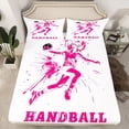 thumbnail image 2 of jejeloiu Handball Game Lovers Full Size Sheets,Teens Ball Sport Bed Sheets For Boys Girls 4-Piece, 2 of 7