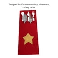 thumbnail image 3 of Moyic 4 unidades/juego de bolsa de soporte para cubiertos con estrella de Navidad, bolsa de almacenamiento para vajilla, bolsillo para Kits de decoración para fiestas, 3 of 6
