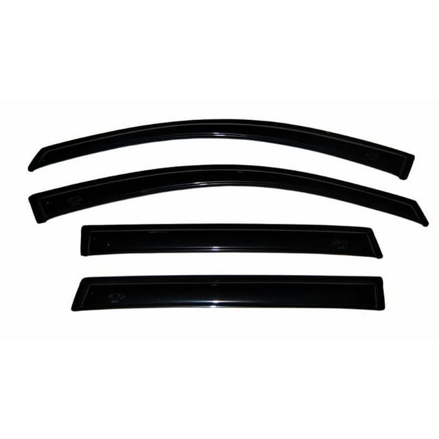 Convient 2008-2014 Dodge Avengers Auto Ventshade Rainguard 94065 Ventvisor; Design Aérodynamique; Tape-On; Fumée; Acrylique; Ensemble de 4
