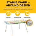 thumbnail image 4 of Easter Table Cloths for 8 Foot Rectangle Tables, Gnomes Colorful Eggs Butterfly Flowers Blue Check Patio Waterproof Elastic Fitted Tablecloths, Washable Rectangular Table Cover for Camping, 4 of 8