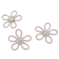 thumbnail image 2 of Shoe Brooch, Directly Attached Flower Shape Bottom Buckle Pin Cute Flower Brooch  For Clothing Matching For Daily Decoration White Mesh White Rhinestone,Pink Mesh Pink, 2 of 8