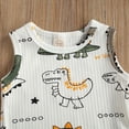 thumbnail image 7 of Toddler Baby Boy Girl Summer Clothes Set Boys Short Sleeve Cartoon Prints T Shirt Tops Shorts Child Kids Gentleman Outfits 6-12 Months 12-24 Months 2t 3t 4t 5t 6t 7t Children(White,0-6 Months), 7 of 7