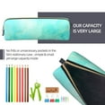 thumbnail image 6 of Ratiio Cyan Mint Marble Pattern Leather Pencil Case, Pencil Pouch with Durable Zipper, Compact and Stylish Organizer for Stationery, Art Supplies, Travel Essentials, 6 of 8