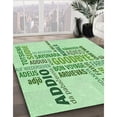 thumbnail image 3 of Ahgly Tapis d'Intérieur Lavable en Machine Carré Vert Menthe Transitionnel, 7 Pieds Carré, 3 of 7