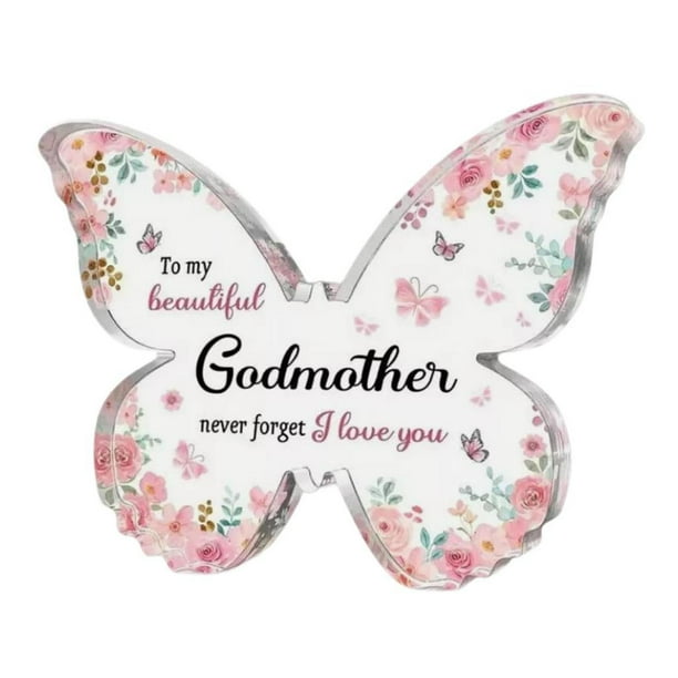 Placa acrílica para mamá adorno de aniversario regalo de cumpleaños de mariposa regalo de año nuevo regalo de gracias mamá regalos de hija