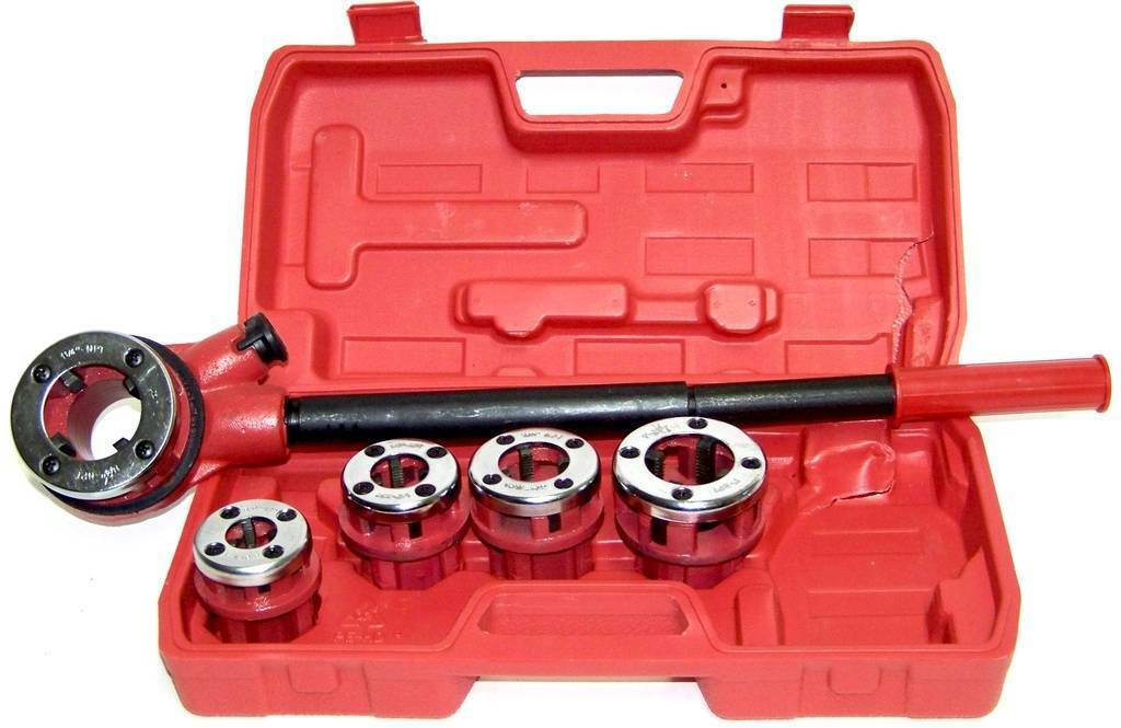 Pipe Threader With 5 Stock Dies Ratchet 