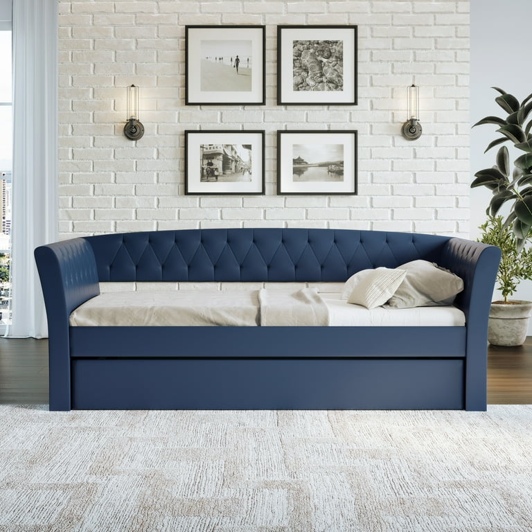 Faux 2024 leather daybed