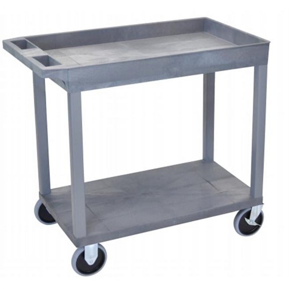 Luxor EC12HD 18" x 32" Cart with 1 Tub and 1 Flat Shelf