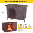thumbnail image 4 of Aivituvin Insulated Dog House with Liner for Outdoor Winter Weatherproof Wooden Dog Kennel All-Around Iron Frame, 4 of 7