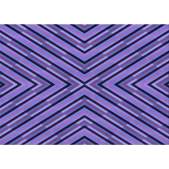 Ahgly Company Indoor Rectangle Patterned Light Slate Blue Area Rugs, 5' x 8'