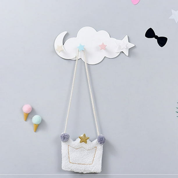 Organizador de pared Jadeshay Porta llaves de pared en forma de nube con gancho adhesivo