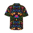 thumbnail image 3 of Goofa Mexican Flower Traditional1 Hawaiian Shirt for Men, Unisex Summer Beach Casual Short Sleeve Button Down Shirts,Aloha Tropical Floral print shirt-Small, 3 of 9