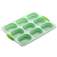thumbnail image 2 of npkgvia kitchen gadgetsClearance,9 Grids Multi Color Kitchen Silicone Oval Cake French Bread Baking Pan Non Stick Kitchen Utility,Green, 2 of 4
