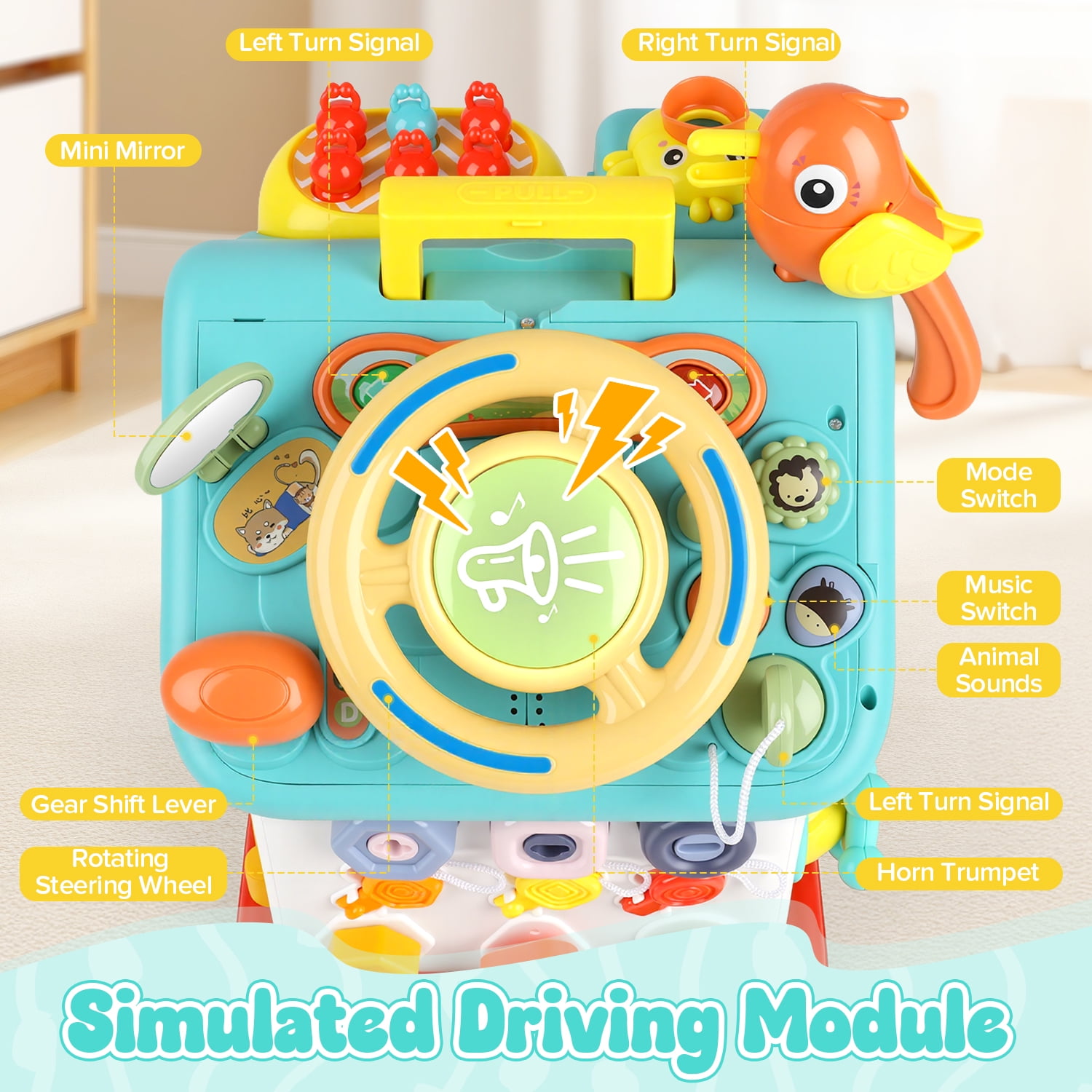 Beefunni Montessori Toddler Toys for 1 Year Old – Musical Learning House, Educational Baby Toys for Boys & Girls, Early Learning Activity Cube, Sensory Toys for Toddlers Ages 6–36 Months