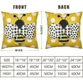 thumbnail image 6 of Summer Pillowcase 16x16 Set of 2 Yellow Honey Bee Polka Dots Holiday Throw Pillow Covers Bumblebee Outdoor Decorative Linen Cushion Covers for Farmhouse Couch Sofa Living Room Decor, 6 of 6