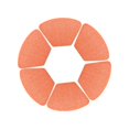 thumbnail image 2 of ziyahi 6X Napperons Ronds Coupe Sous-Verre Résistant au Chauffage Multicolore Hôtel Décoratif Polyvalent Anti-Dérapant Tapis de Table Orange, 2 of 9