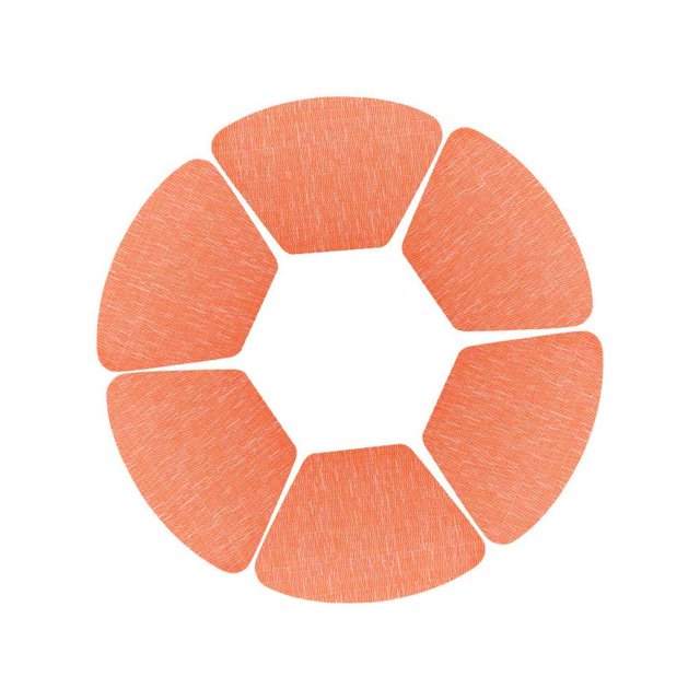 6X Sets de Table Ronds Résistants à la Chaleur Multicolores Décoratifs pour Hôtel Antidérapants Orange