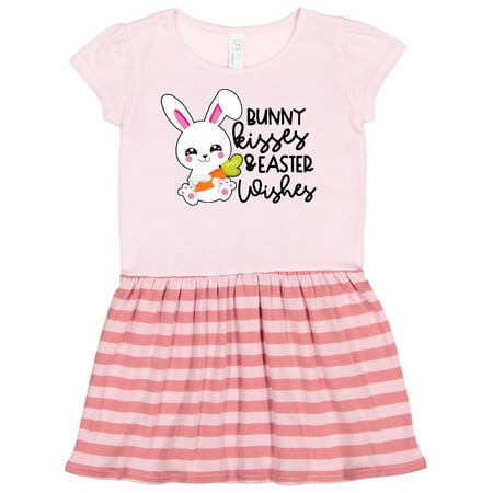 

Inktastic Easter Bunny Kisses and Easter Wishes in Pink Gift Toddler Girl Dress