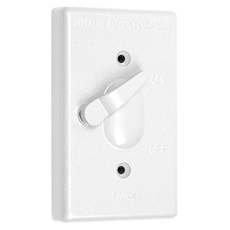 UPC 092326113199 product image for Taymac TC100WH Weatherproof Toggle Cover, 1-Gang, Vertical Device Mount, White | upcitemdb.com