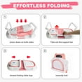 thumbnail image 5 of stusgo Collapsible Baby Bathtub, Plastic Baby Bath Tub with Soft Cushion & Thermometer（Pink）, 5 of 6