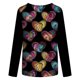 thumbnail image 5 of Blusa informal de manga larga con cuello redondo y estampado de amor para mujer Fridja  hkj2713, 5 of 5