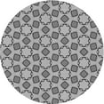 thumbnail image 1 of Ahgly Company Indoor Round Patterned Ash Gray Area Rugs, 3' Round, 1 of 6